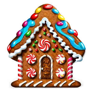 Happy Holidays Gingerbread House Png 05232024 PNG image