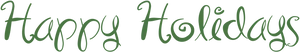 Happy Holidays Green Script