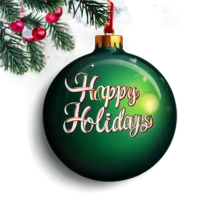 Happy Holidays Greeting Card PNG 65