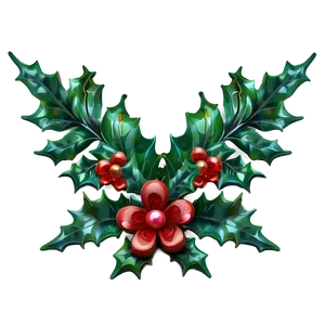 Happy Holidays Holly Decoration Png 05232024 PNG image