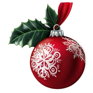 Happy Holidays Holly Decoration PNG Deg