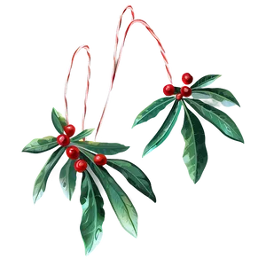 Happy Holidays Mistletoe Kiss PNG 05232024 PNG