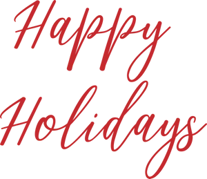 Happy Holidays Red Script