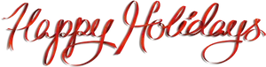 Happy Holidays Red Script PNG image