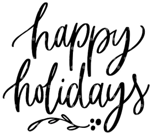 Happy Holidays Script Design PNG image