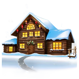 Happy Holidays Winter Scene PNG Vyg13