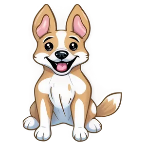 Happy Kawaii Dog Drawing Png Acc11 PNG image