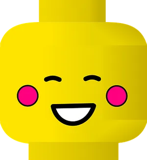 Happy Lego Face Emoji PNG image