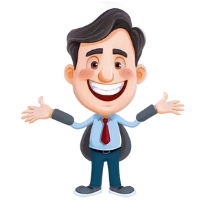 Happy Man In Cartoon Style PNG 06272024 PNG