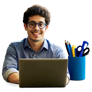 Happy Man In Office PNG Tvy45 PNG