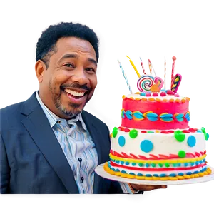 Happy Man With Cake PNG Jum PNG