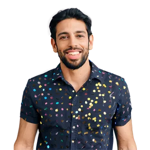 Happy Man With Confetti PNG 06272024