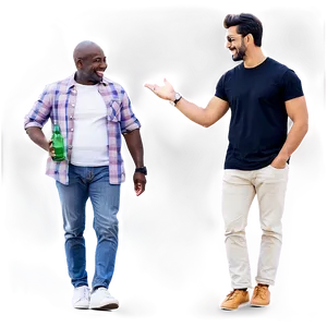 Happy Man With Friends PNG 06272024