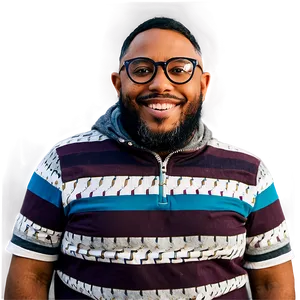 Happy Man With Glasses PNG 06272024