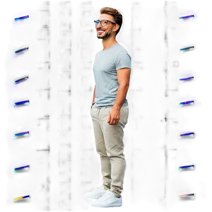 Happy Man With Glasses PNG 27