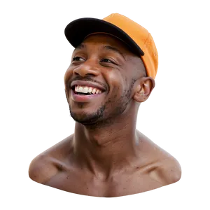Happy Man With Hat PNG Drk PNG