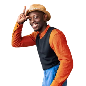 Happy Man With Hat PNG Tke PNG