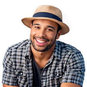 Happy Man With Hat PNG Vgs PNG