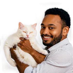Happy Man With Pets PNG Qbw89 PNG