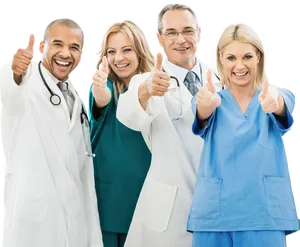 Happy Medical Team Thumbs Up