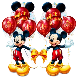 Happy Mickey Mouse Celebration Png Mps PNG image