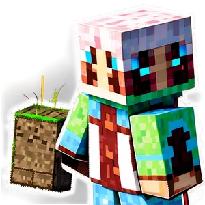 Happy Minecraft Villager PNG Mcq
