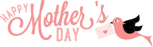 Happy Mothers Day Bannerwith Bird PNG image