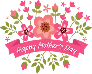 Happy Mothers Day Floral Greeting PNG image