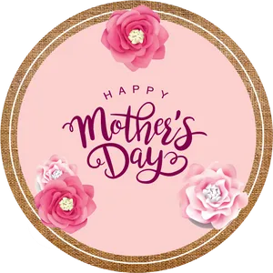 Happy Mothers Day Floral Greeting PNG image
