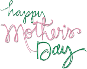 Happy Mothers Day Handwritten Message PNG image