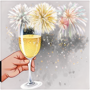 Happy New Year Champagne Toast Png 93 PNG image