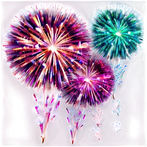 Happy New Year Vibrant Firework Display Png Htn PNG image