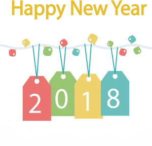 Happy New Year2018 Celebration Graphic PNG image