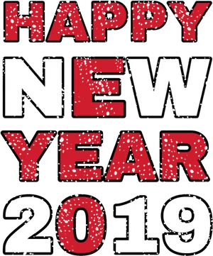 Happy New Year2019 Celebration Graphic PNG image
