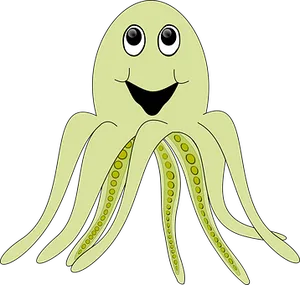 Happy Octopus Cartoon