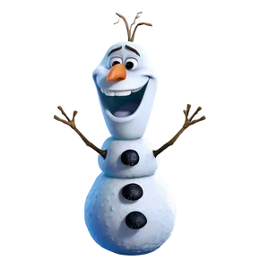 Happy Olaf Cartoon Png Dqx80 PNG image