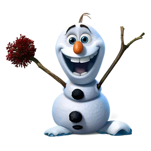 Happy Olaf Cartoon PNG Wor81
