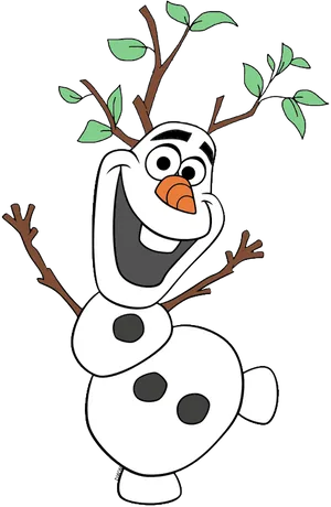 Happy Olaf Frozen Character