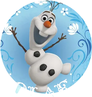 Happy Olaf Frozen Character PNG image