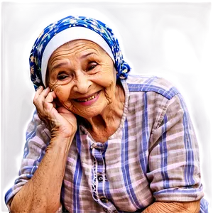 Happy Old Lady Png 06202024 PNG image