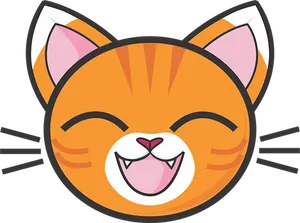 Happy Orange Cat Emoji