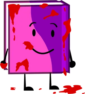 Happy Paint Splattered Box Character PNG image