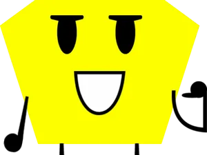 Happy Pentagon Cartoon Character PNG image