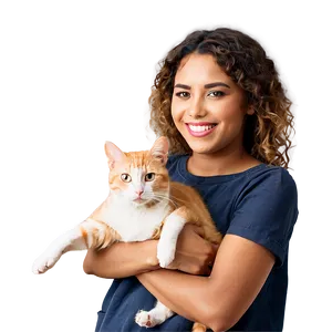 Happy Person With Pets PNG 06122024