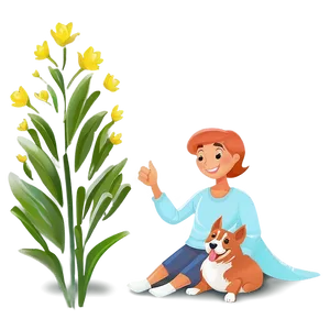 Happy Person With Pets PNG Egv6 PNG