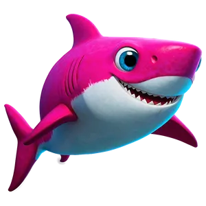 Happy Pink Baby Shark Image Png Sgi67 PNG image