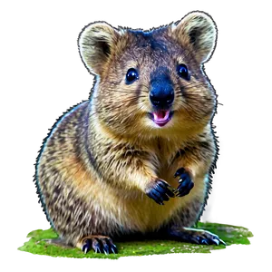 Happy Quokka Animal PNG 06242024