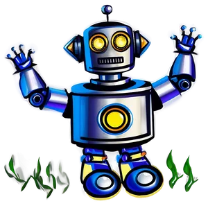 Happy Robot Clipart PNG 4