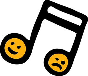 Happy Sad Face Emojis Black Background PNG image