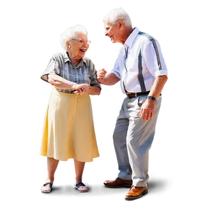 Happy Seniors Dancing Png 3 PNG image